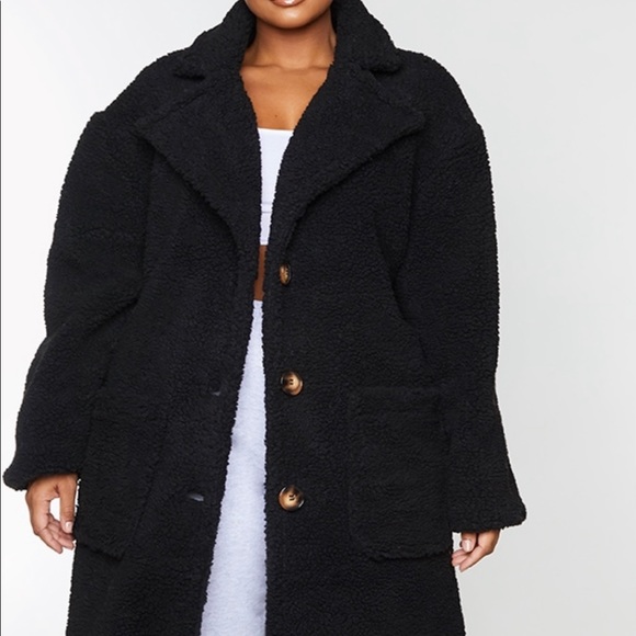 Coats | Plt Black Teddy Coat | Poshmark